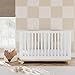 Storkcraft Santos 3-in-1 Convertible Crib (White with Natural) – GREENGUARD Gold Certified, Fits Standard Crib Mattress, Converts to Toddler Bed, Modern Style, Rounded Designer Details