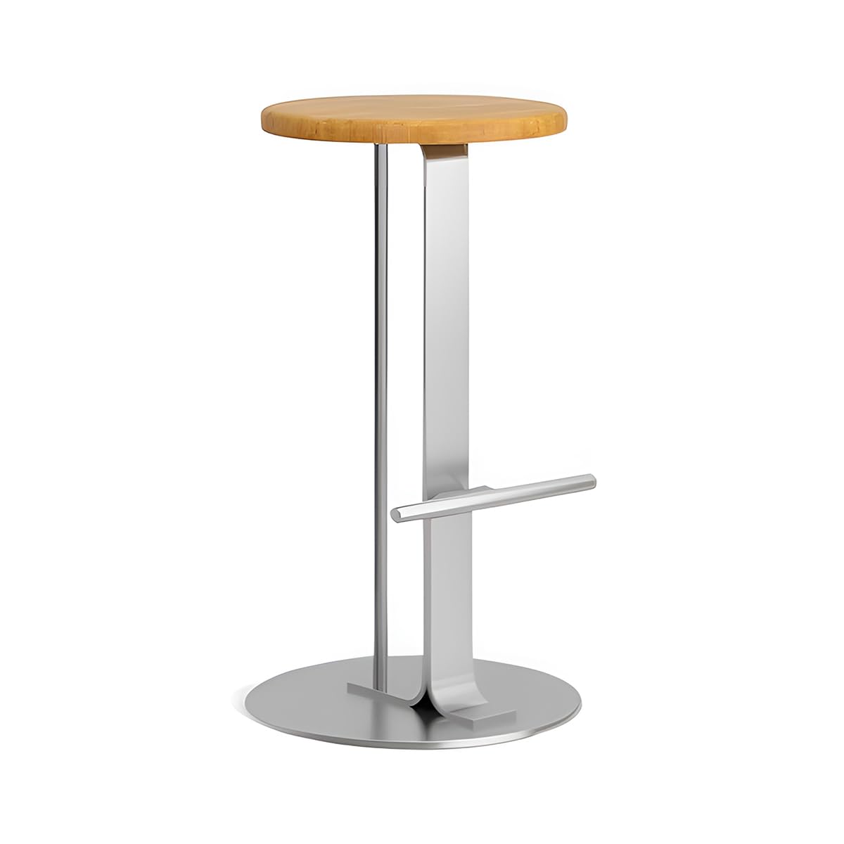 Tabouret de bar industriel métal et bois assise haute premium de 2