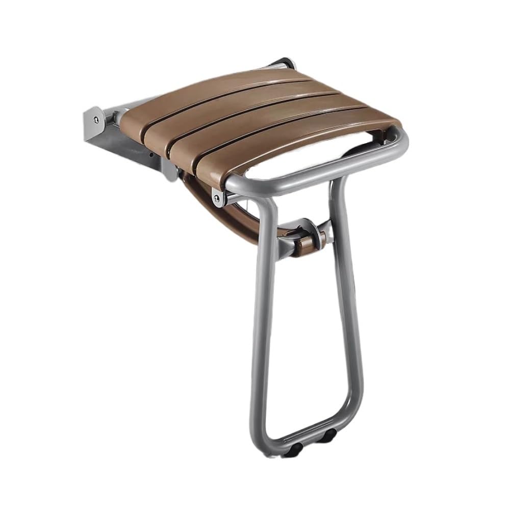 shower stool Folding Shower Chair Wall Mounted Fold Down Bath Seat Small Spaces Bath Bench for Bathing Elderly Disabled folding(Gray)