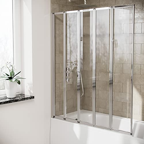 NesHome 5 Fold Folding Bath Shower Glass Door Screen Panel