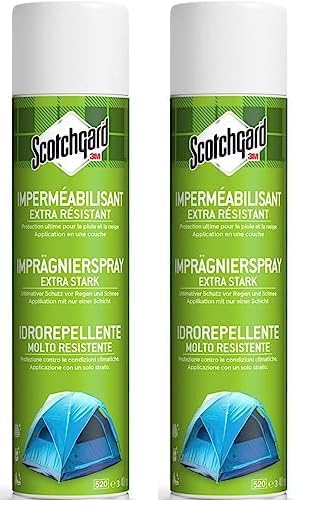 Scotchgard Spray Idrorepellente Heavy Duty, 400 ml - Ottimo per Tende, Zaini, Capispalla, Indumenti Sportivi e altro ancora (Confezione da 2)