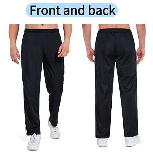 AIFARLD Tear Away Pants for Men Side Zippers Mens Sweatpants with Pockets for Basketball Knee/Leg Post-Surgery2