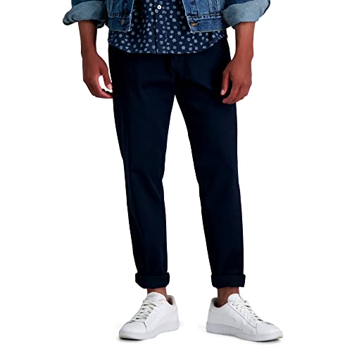 Haggar Men's Life Khaki Comfort Flat Front Straight & Slim Fit Chino Pant - image 1