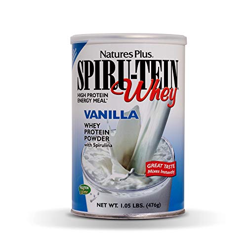 Naturesplus Spiru-Tein Whey Shake - Vanilla - 1.05 Lbs, Whey Protein Powder - Meal Replacement - Spirulina, Vitamins & Minerals For Energy - Vegetarian - 14 Servings #TOP4