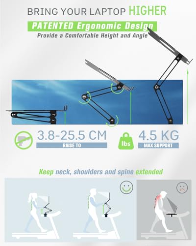Standing treadmill desk