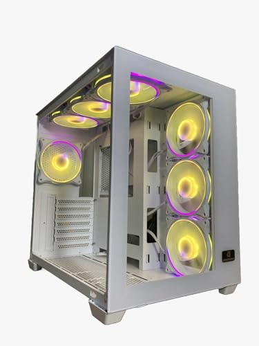 GAMEFORCE LIQUID BEYAZ 7x120mm RGB Fanlı Kumandalı ve Kontrolcülü ATX Oyuncu Bilgisayar Kasası