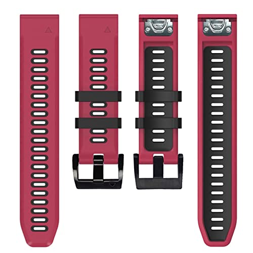 Bracelet 26mm pour Garmin Fenix 5X silicone anti irritation fixation rapide