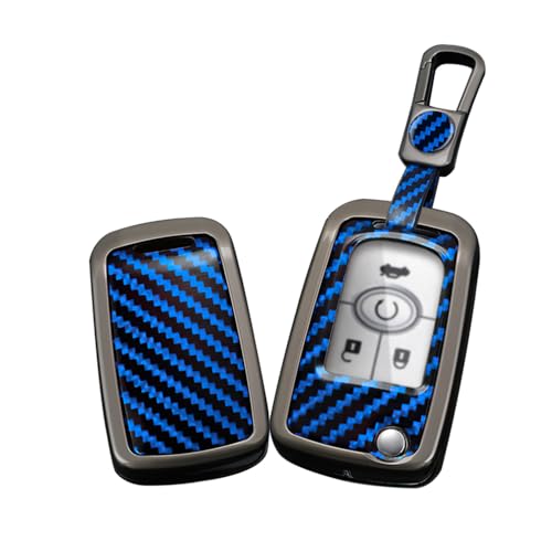 Coque de clé en métal pour Buick Excelle Lacrosse motif carbone