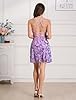 Short Prom Skater Dresses for Teens Sequin Dress for Women Girls School Dance HOCO Dress Sparkly Spaghetti Straps Swing Cocktail Party Dresses Backless Mini Homecoming Dresses Short Summer Purple XS #3