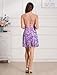Short Prom Skater Dresses for Teens Sequin Dress for Women Girls School Dance HOCO Dress Sparkly Spaghetti Straps Swing Cocktail Party Dresses Backless Mini Homecoming Dresses Short Summer Purple XS