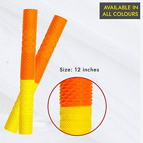 Kalindri Sports Set of Wooden Grip Applicator Gripper Cone and 5 Cricket bat Grips Multicolour (Wave Band Duo)
