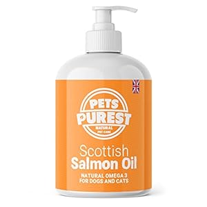 Pets Purest Scottish Salmon Oil For Dogs, Cats, Horse, Ferret & Pet – Pure Omega 3, 6 & 9 Fish Oil Food Treats…