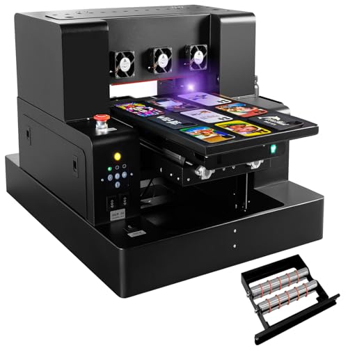 SHENGJINSH UV Printer, A4 L805 UV Flatbed Printer with Bottle Holder,...