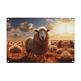 Dekoratives Schild aus Aluminium, Motiv: Australisches Schaf, Weihnachten, Wanddekoration, 20,3 x 30,5 cm, Laden, Garage, Büro, Club, Bar, Wanddekoration