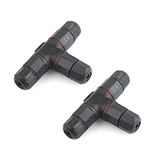 Wasserdichte Abzweigdose, 5-poliger Kabelverbinder, schwarze Drahtbuchse Cover