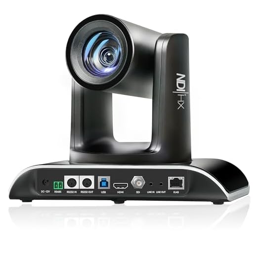 Tenveo Cámara PTZ con Seguimiento automático AI NDI/SDI/HDMI/USB3.0/RJ45 PoE Zoom óptico 20X 1080P 60FPS cámara de transmisión en Vivo IP para Grandes Eventos en Iglesias y transmisión en Vivo