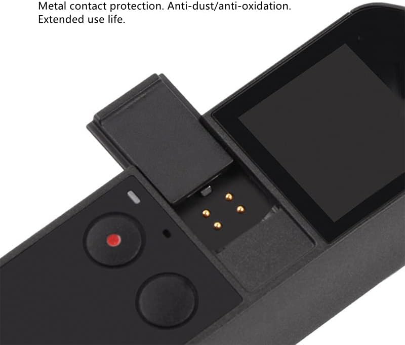 Miniatura 3 de Tapa De Interfaz De Datos Para DJI OSMO Pocket Gimbal, Cámara ABS Puerto Cubierta De Puerta Lateral Protección Impermeable - Negro