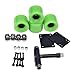 perfeclan 4 Piezas de Ruedas de monopatín de 60mm y Juego de rodamientos ABEC-9, Ruedas de Crucero de Longboard, Patines de Carretera, Accesorios de Ruedas de - Verde