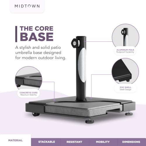 Image of Midtown Umbrellas Core - Umbrella Base with Wheels, Up to 45 lb Capacity