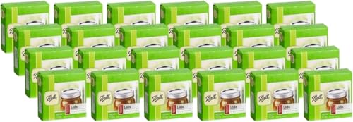 Ball Mason Jar Lids, Regular Mouth, 12 CT (Pack of 24)