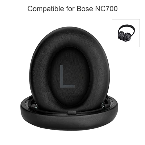 Miniatura 2 de Elzo Almohadillas De Repuesto Para 700 Nc700 Bose Quietcomfort Ultra, Cuero Premium Más Suave, Espuma Para La Cancelación De Ruido De Alta Densidad, Grosor Adicional Negro