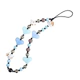 Angoily Popcorn Mobile Phone Chain Phone Wristlet Beads Phone Strap Decorative Beads Beaded Phone Chain Phone Lanyard Hand-beaded Lanyard Telephone Resin Bracelet Girl
