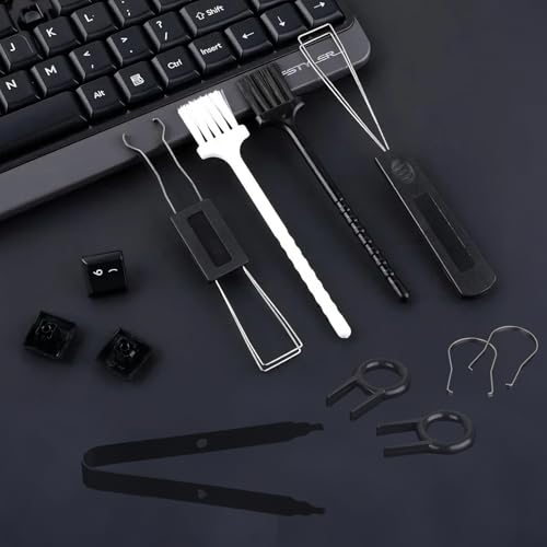 ZoeWei Keycap Puller 9 Stücke, Tastenkappen Entferner Werkzeug Set, Abzieher Switches Remover Tool Mit Pinzette Und Reinigungsbürste, Switch Puller Für Mechanische Tastatur