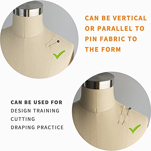lavandeform Half Scale Dress Form Pro Size 10 Detailed mini Version of Mannequin（Not Adult Full Size Fully Pinable Dressmaker Dummy.1/2 Female Mannequin for Pattern Making (Beige, 10) by lavandeform - Image 6