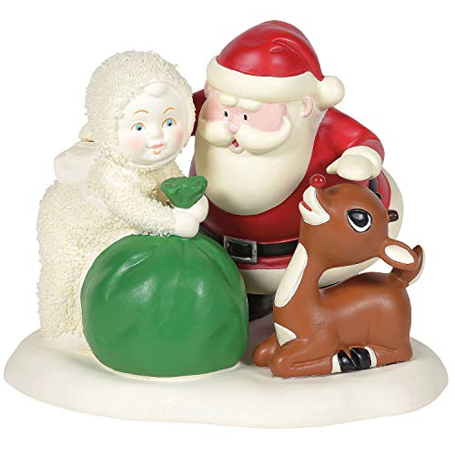 Department 56 Snowbabies Guest Collection Treats for Rudolph Figurine, 4.25 Inch, Multicolor,6003475