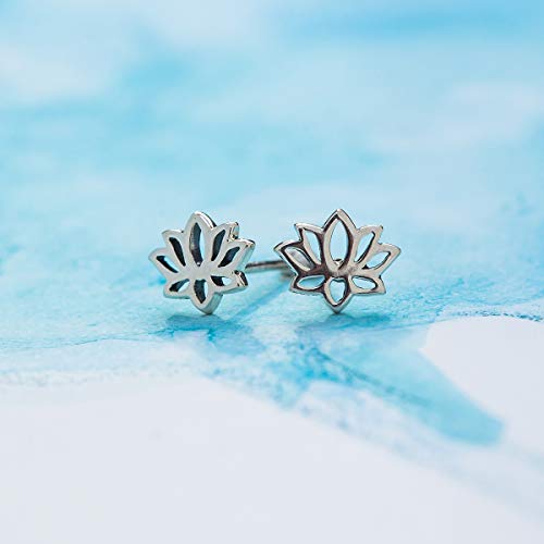 Boma Jewelry Sterling Silver Lotus Blossom Flower Stud Earrings4