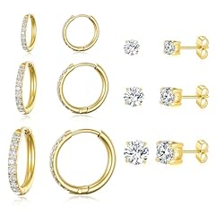 Gold(hoop:8/10/12mm stud:3/4/5mm)