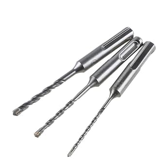 HUHAO Masonry Drill Bit,SDS Plus Rotary Hammer Drill Bit Set 3Pcs,Carbide Tipped Drill Bit for Concrete,Masonry and Brick