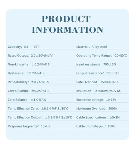 Capteur de force type rayons cellule de charge compression poids 500kg
