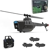 Paquete completo: Obtenga todo lo que necesita para empezar a volar de inmediato con el paquete completo C128 RC Helicopters, incluyendo una caja de cartón gráfico, helicóptero, mando a distancia, instrucciones, cargador USB, hélice principal, hélice de cola, batería de litio, destornillador y llave hexagonal.