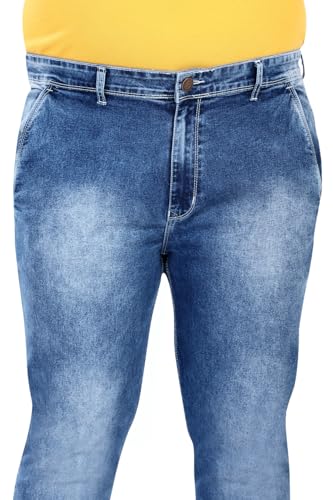 Image of Pluss Tribe - Plus Size Jeans for Men - Denim Jeans - Ideal for Casual, Office Available Sizes : 40 to 52