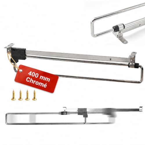 Tringle à vêtements extensible avec support coulissant fluide