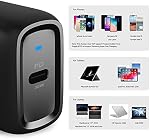 Amazon Basics 30W Un seul port GaN USB-C Chargeur mural pour tablettes et téléphones avec alimentation - noir