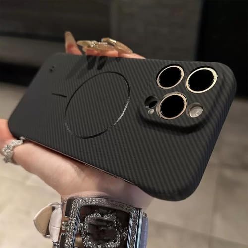 Coque en fibre de carbone iPhone 16 Plus charge sans fil ultra-mince