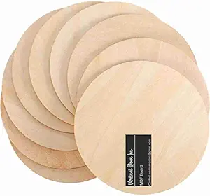 Vertical Root Inc Pack of 12 Round MDF Coaster Unfinished Wood Pieces Blank Plaque for DIY Craft Pyrography Projects Games Scrapbooking Building Model Engraving Painting Size: 95mm 95mm