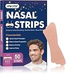 50Pcs Nasal Strips for Snoring, Extra Strength Nose Strips Breathing, Nose Tape for Sports and Sleep, Anti Snoring Strips Help Stop Snoring and Nasal Congestion Relief