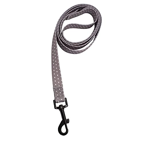 Paw Highness Dog Walking Harness, Collar, Leash & Poo Bag Holder Set in Grey Polka Dot Extra Small - Image 3