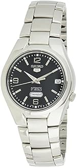 Seiko Men Automatic Watch With Analog Display And Stainless Steel Strap SNK623, Black