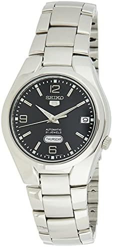 Seiko Men Automatic Watch With Analog Display And Stainless Steel Strap SNK623, Black