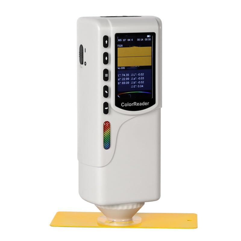 Color Reader Industrial Basic ColorReader Color Difference Meter Analyzer Colorimeter with Aperture Φ4mm SCI CIE LAB LCh 8/D D65 Observer 10° Repeatability withinΔE*ab 0.1 Data Storage Function