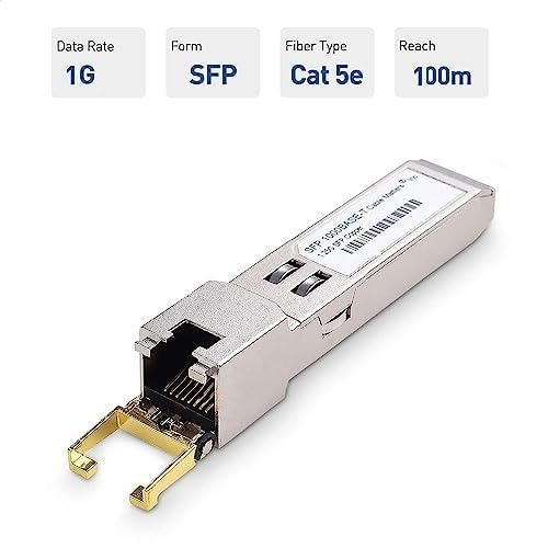 Image of Hanutech 1G RJ45 SFP Copper Module 1000Base-T SFP Copper RJ45 Electrical SFP Module, 100M Optical Transceiver