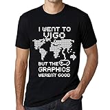 Camiseta Estampada para Hombre FUI A Vigo Pero Los Gráficos No Eran Buenos – I Went To Vigo But The Graphics Weren’t Good – T-Shirt Vintage Manga Corta Regalo Original Cumpleaños DIS