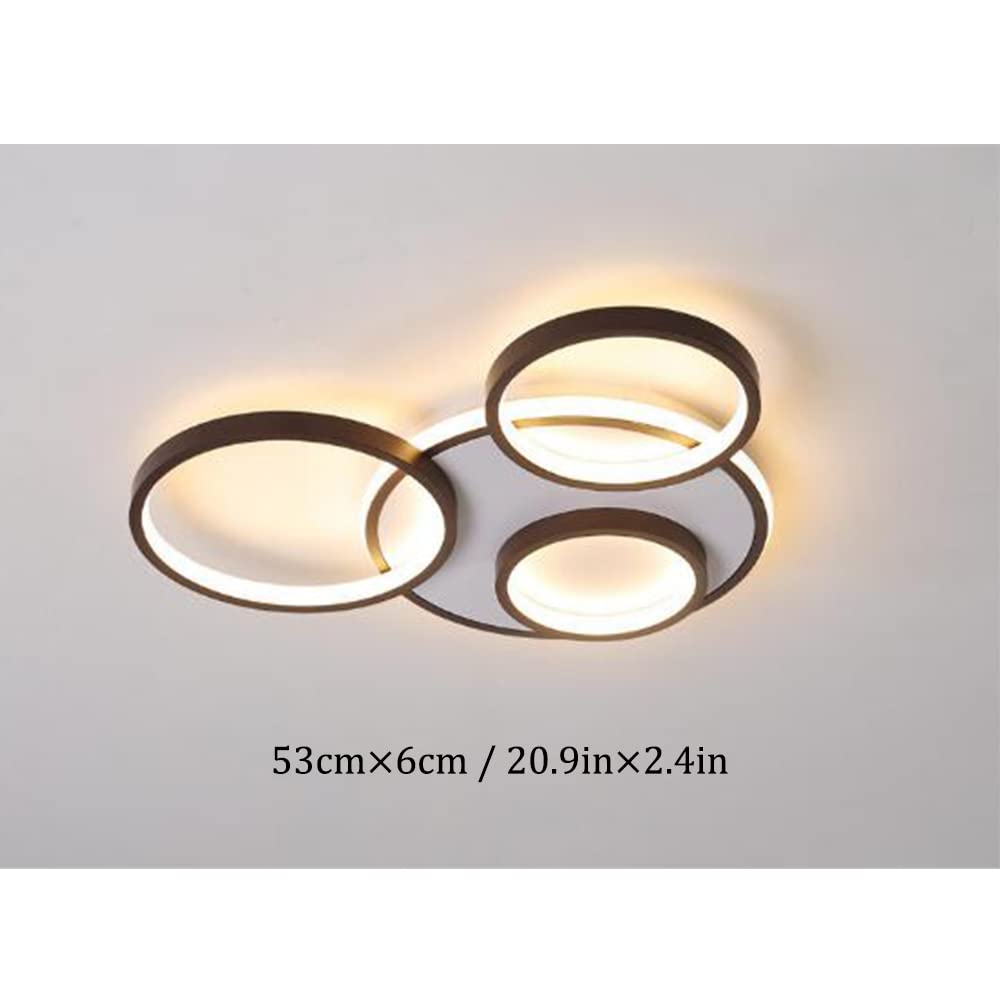 Nowoczesna lampa sufitowa LED możliwością przyciemniania lampa wisząca z pilotem okrągły żyrandol lampa do salonu akrylowy abażur sypialnia jadalnia kuchnia biurowe sali oświetlenie,4 heads
