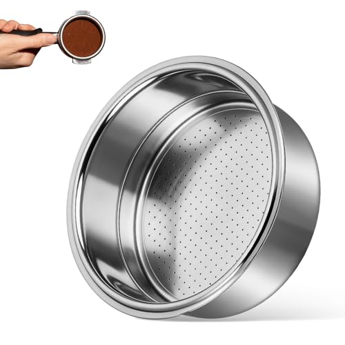 51MM Filtre À Café En Acier Inoxydable, 2 Tasses Panier De Filtre Pressurisé Double Couche Porte Filtre À Café Espresso Réutilisable Famille Support De Filtre À Café Accessoires Pour Machine À Café
