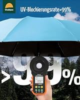 Chakipee Regenschirm Groß Sturmfest Kompakter Reise für Damen und Herren– Automatik Auf und Zu Taschenschirm Tragbarer UV-Schirm, Taschenschirme 210T Beschichtung 115 cm Spannweite 8 Rippen Blau – Ansicht 3
