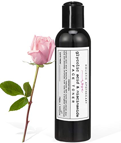 Face Toner with Glycolic Acid, Niacinamide Vitamin B3, Skin Brightening, Pore Reducing Tonic - Potent Anti Age Dark Spot Remover, Pore Minamizer, Wrinkle Reducer Facial Toner 4 FL OZ
